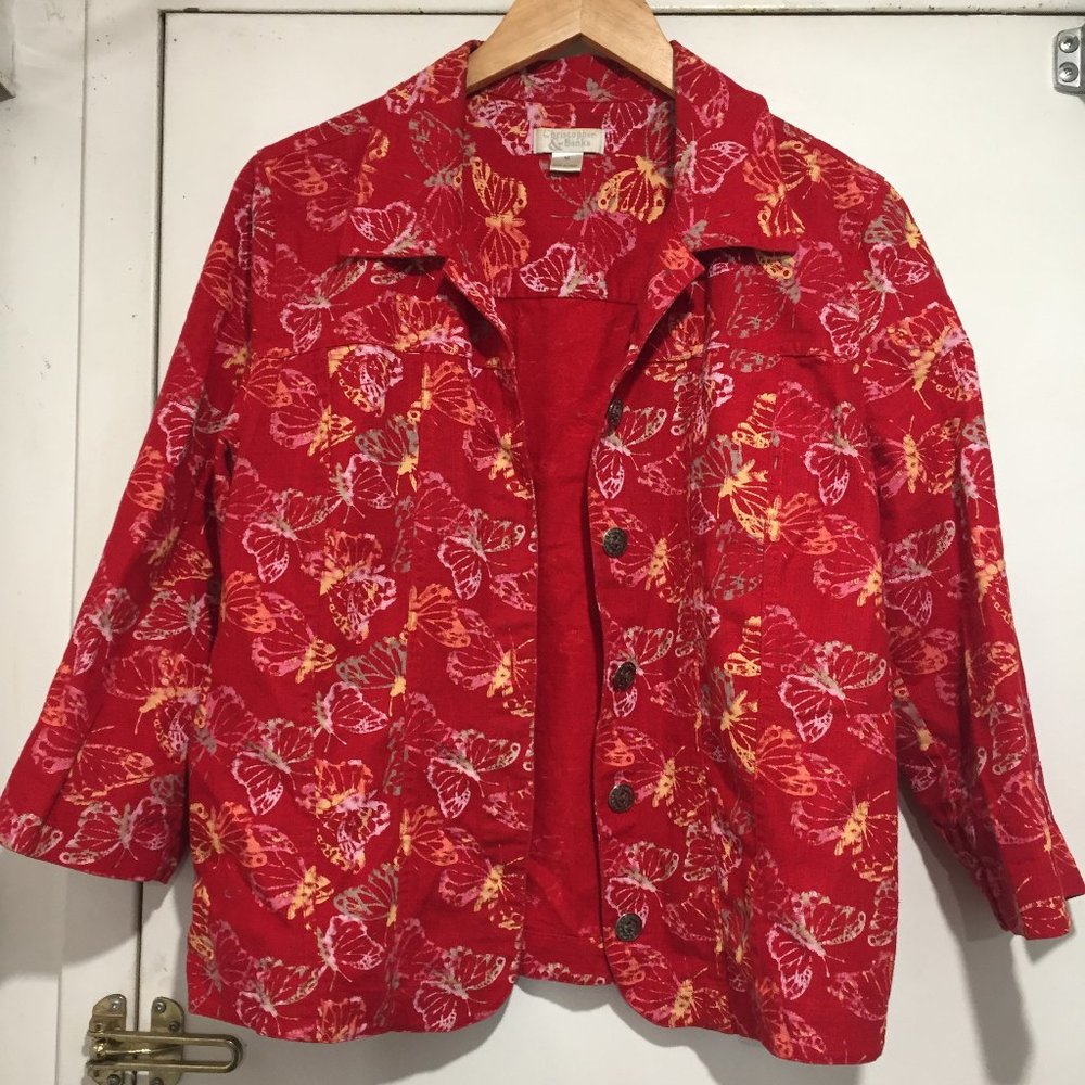 CHRISTOPHER & BANKS MULTICOLOR JACKETS SIZE M